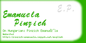 emanuela pinzich business card